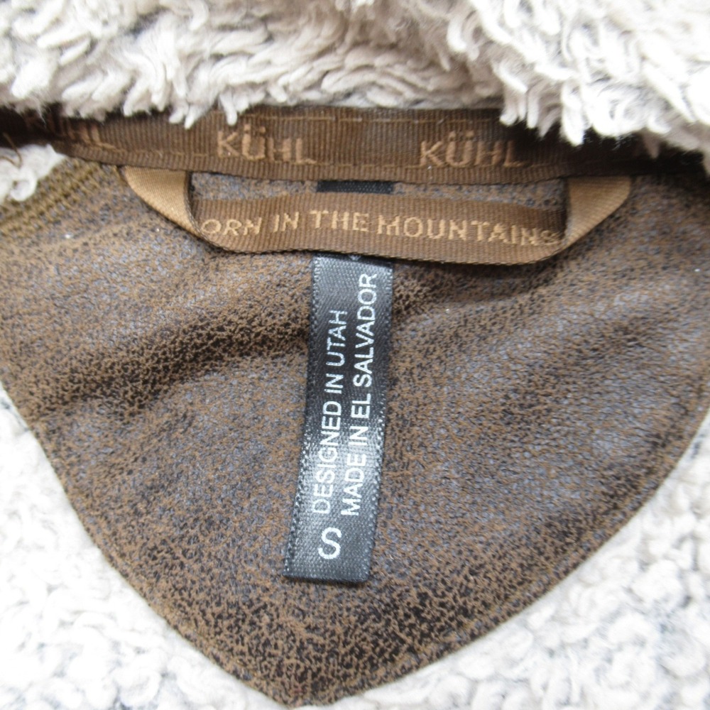 Kuhl Vest Women Small Brown Pockets Sherpa Shealing Flight Hooded Full Zip - Picture 4 of 14